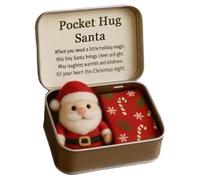 Generico Bambole Di Natale, Significative E Incoraggianti, 6,4x 5 Cm, Regalo Natalizio Con Abbraccio Tascabile, Bambola In Feltro Fatta A Mano, Arredamento Versatile, Per Uomini E Donne