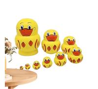 Generico Bambole in legno russo-set di bambole nidificante da 10 pezzi, simpatiche figurine matryoshkas | Giocattoli educativi divertenti per gli scaffali degli uffici per la casa display da tavolo