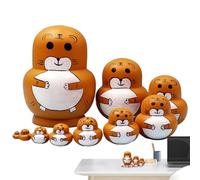 Genérico Bambole Matrioshkas russe, giocattoli educativi impilabili con disegni di animali - figure di arte popolare per nidificare - per bambini ragazze collezionisti amanti 'arte decorazione