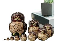 Generico Bambole per i Bambini - Giocattoli Educativi Impilabili con Motivi Animali - Bambole Russe Tradizionali - Çocuklar Koleksiyonerler Eğitimciler Ebeveynler Ev Için