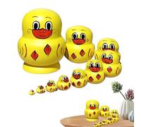 Generico Bambole Russe Matrioska,10 Pezzi a Tema Animali Dipinte a Mano - Bambole In Legno Con Decorazione Manuale - per Soggiorno Ingresso Scaffale per Esposizione Camera da e la Camera dei Bambini