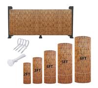 Generico Bamboo da Esterno Canne Bambu per Copertura Gazebo Recinzione in Canne 30-190cm Rotoli di Canna Naturale Rotolo di Canna Arelle Bamboo Canniccio Bambu per Privacy Balcone Recinto