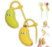 Generico Banana Toothbrush Case - Portable Toothbrush Protector Cap,Reusable Fun Fruity Banana ToothbrushHolder with Toothpaste Dispenser, ToothbrushCase Holder for Travel (Yellow+Grenn-2PCS)