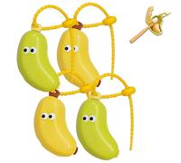 Generico Banana Toothpaste Holder, Portable Reusable Toothbrushes, Travel Toothbrush Protector with Toothpaste Case, Tooth Brush Caps Holder, Home & Travel Use (Mix 4PCS)