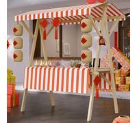 Generico Bancarella Pieghevole Portatile e Resistente, Carrello per Cibo da Esterno per Strade e Centri Commerciali, Stand di concessioni Multifunzionale per fiere ed Eventi Artigianali (Grande, Aran