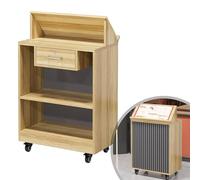 Generico Banco Reception Moderno, bancone Negozio Compatto con cassetti, Elegante Supporto per registratore di Cassa per Piccoli spazi, Hall e Reception (Versione con RU