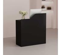 Generico Banco Reception Moderno con Vassoio per Tastiera e cassetti con Serratura, Ideale per saloni di Bellezza, Negozi, uffici e Aree Reception compatte (Nero, 120x40x95 cm).