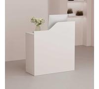 Generico Banco Reception Moderno con Vassoio per Tastiera e cassetti con Serratura, Ideale per saloni di Bellezza, Negozi, uffici e Aree Reception compatte (Bianco, 100x40x95 cm).