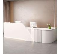 Generico Bancone Reception, bancone Vendita al Dettaglio, Cassa, cassiere, Ufficio, armadietto, Tavolo con cassetti, Cavo, Moderno bancone Reception per Salone - bancone Anteriore da 1,4 m con Spazio