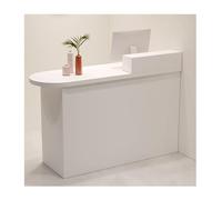 Generico Bancone Reception Bianco con cassetto bloccabile - Banco Cassa salvaspazio per Negozi di Abbigliamento, saloni di Bellezza e Negozi di Giocattoli alla Moda - 120 cm/47,2 Pollici Orientamento