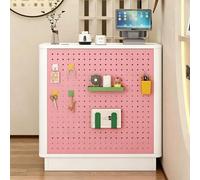 Generico Bancone Reception Commerciale con Armadietto, Cassa con Pannello Forato for Organizer, Bancone Negozio for Piccole Imprese, Boutique, Saloni di Bellezza