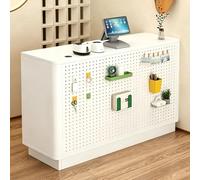 Generico Bancone Reception Commerciale con Armadietto, Cassa con Pannello Forato for Organizer, Bancone Negozio for Piccole Imprese, Boutique, Saloni di Bellezza