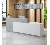 Generico Bancone Reception con Foro Passacavi, Reception Estetica Moderna con Cassetto con Serratura, for Boutique, Grandi Magazzini, Saloni di Bellezza, Hotel