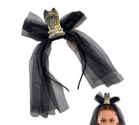 Generico Bande per capelli di Halloween, testa di tomba vintage con velo spaventoso costume di Halloween | Accessorio in costume divertente per dolcetto o scherzetto, mascherato, cosplay e festa