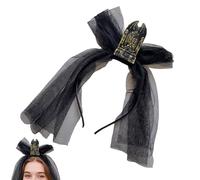 Generico Bande per capelli di Halloween, testa di tomba vintage con velo spaventoso costume di Halloween | Accessorio in costume divertente per dolcetto o scherzetto, mascherato, cosplay e festa