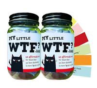 Generico Barattolo delle Affermazioni Divertenti - 60 Biglietti con Citazioni Tostissime per la Cura di Sé, Regalo Antistress, Decorazione Umoristica per la Scrivania dell'Ufficio (2Pcs)