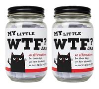 Generico Barattolo di affermazioni divertenti: 60 citazioni toste sulla cura di sé, biglietti sarcastici di affermazione quotidiana in un barattolo, sollievo dallo stress e regalo bavaglio (2PCS)