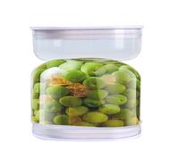 Genérico Barattolo per fermentazione, 400 ml, con timer e coperchio, scatola ermetica con colino, per farina, caramelle, avena, cucina, zucchero, biscotti, dispensa, preparazione dei pasti, yogurt