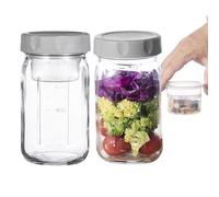 Generico Barattolo per insalata - per insalata in da 1000 ml | Scatola per la preparazione dei pasti da 2 confezioni con contenitore per condimenti | Vaso portatile da asporto per dormitorio sul po