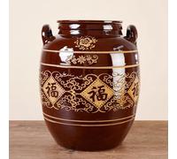 Generico Barattolo per Riso in Ceramica, Secchio per Riso in Ceramica con Coperchio, Secchio di stoccaggio in Ceramica, distributore di Cibo, Cilindro per Riso in Ceramica, Secchio per Cibo in cerami