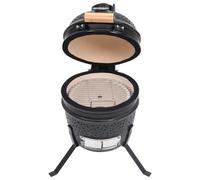 Generico Barbecue Affumicatore 2 in 1 Kamado in Ceramica 56 cm Nero,Nero,20kg,316093