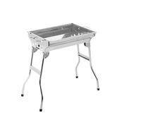 Generico Barbecue Portatile Pieghevole, griglia a Carbone, Strumento in Acciaio Inossidabile, Adatto for Cucinare all'aperto, Campeggio, Picnic sulla Spiaggia(Barbecue Grill 48CM)