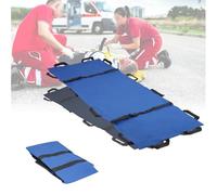 Generico Barella Pieghevole Portatile per Trasporto Coperta da Trasferimento con Maniglie per Sollevamento Corpo Rotazione Scorrimento Spostamento Esterno Casa Emergenza,Blu