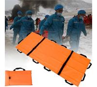 Generico Barella Portatile Pieghevole Barella Morbida in Tessuto di Nylon con 12 Maniglie Barella di Salvataggio con Barella con Cintura di Sicurezza per Evacuazione di Vittime,Arancia