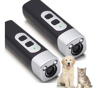 Generico Barkbuz Anti Bark Device, Barkbuz for Dogs - 10-M Coverage, Suitable for Training to Improve Bad Behavior, Humane Behavior Training Support for Indoor/Outdoor Use (2-PCS Black)