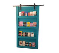 Generico Barn Door | Legno massello | Porta scorrevole libreria | esterno muro | finitura vintage | stile granaio (Pastello)