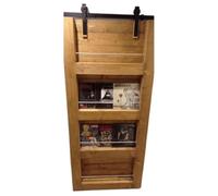 Generico Barn Door | Legno massello | Porta scorrevole libreria | esterno muro | finitura vintage | stile granaio (Legno)