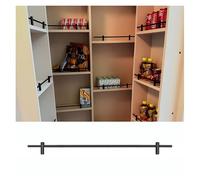 Generico Barra di Protezione per Ripiani da Cucina - Ringhiera in Lega di Alluminio per la Sicurezza dei mobili, Lunghezza Regolabile, Asta Decorativa per soluzioni di stoccaggio sicure, Protezione p