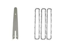 Generico Barra for Sega da 8 Pollici, Sega elettrica da 1/4" P, 45 Nodi, 22 coltelli, Guida for Motosega elettrica, Catene di Ricambio for Mini Motosega in Acciaio, attrezzo da Giardino(8-inch Set3)