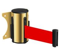 Generico Barriera a Nastro Retrattile da Parete per Il Controllo della Folla, Nastro a Chevron Estensibile con Freno di Sicurezza, barriera a Nastro Retrattile Fissa da Parete - Nastro Rosso in robus