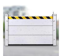 Generico Barriera Antiallagamento Paratia Antiallagamento Barriera di Protezione Contro Le Inondazioni in Alluminio Barriera di Protezione Contro Le Inondazioni Stradale Port,Argento,160x100cm