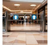 Generico Barriera di Sicurezza Automatica a Battente - Porta di Sicurezza Resistente in Acciaio Inossidabile per supermercati, biblioteche, Magazzini e spazi pubblici - Soluzione di Controllo accessi