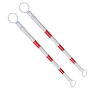 Generico Barriera di Sicurezza Retrattile Riflettente a Cono Regolabile - 2 Pezzi, 120-198 cm, Rossa e Bianca, per Il Controllo della Folla all'aperto e Come divisorio temporaneo per la Sicurezza.