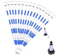 Generico Barriera di Sicurezza Stradale Estensibile con Coni e Pellicola Riflettente, da 1,2 a 2 Metri, Leggera, Ideale per parcheggi, composta da 15 Coni Blu e Bianchi per Una Maggiore visibilità.