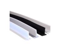 Generico Barriera trasparente for pavimento for stanza umida, soglia for porta della doccia in silicone, diga d'acqua, tappo autoadesivo for acqua for lavello della cucina(Grey,160cm/62.4in)