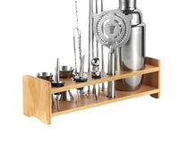 Generico Bartender Kit Storage Stand, Premium Wooden Cocktail Tool Holder, Stylish Organizer, Sturdy And Compact Design, Secure Mixing Tool Rack, Ideal For Home, , Parties, Events