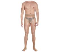 Generico Bas de Soie pour Hommes Qing Pastèque Fichier Grande Oeuf Vertical Bas de Soie pour Hommes Huile Brillant Collants Mince Haute Élastique Aiguille Huile (Coffee One Size)