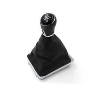 Generico Base del pomello del cambio Pomello del cambio con cuffia in ABS nero + pelle a 5/6 velocità per VW per PASSAT B6 B7 CC 2005-2013 sostituzione(5 speed with boot)