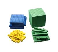 Generico Base di plastica a Dieci Blocchi, Base 10 manipolative Matematiche per Bambini-Set di Scuola Materna, Blocchi di Matematica a Decine di Centinaia, cubi di Numero di Posto