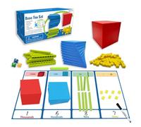 Generico Base Dieci - Set di apprendimento del valore Place, kit manipolativo matematico, strumenti di conteggio delle aule | di plastica durevoli per unità di insegnamento decine di centinaia