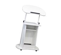 Generico Base for Discorso con Due Pannelli E Cassetto, Altezza Regolabile 85-115 Cm, Supporto da Podio for Aula(Color 2)