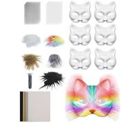 Generico Base Maschera Gatto - Kit per la Creazione di Maschere - Accessori Costume con Rete e Feltro per Feste Maschere Carnevale Unisex