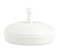 Genérico Base Ombrellone per Sabbia/Acqua 20L Bianca Rattan in Plastica,Bianco,2.7kg,48769