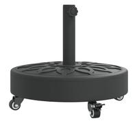 Generico Base per Ombrellone con Ruote per Pali Ø38/48 mm 27 kg Rotonda
