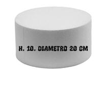Generico Base Rotonda in Polistirolo per Torte, 20 cm Diametro x 10 cm Altezza, Bianco