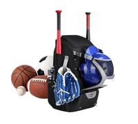Generico Baseball Backpack - Lightweight Large Backpack With Shoe Compartment,Softball Bat Bag - For Teen Soccer Football Sports School Game Travel Practice Training